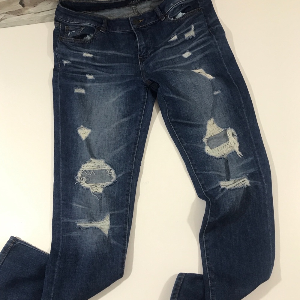Soho NY Co women’s jeans size 6 distressed boyfrie